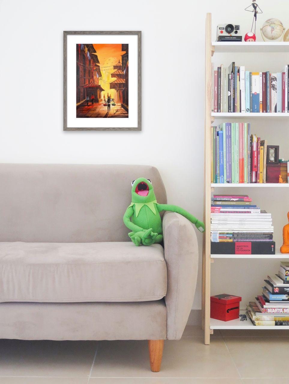 Kathmandu Morning Street – Hand-Painted Artwork