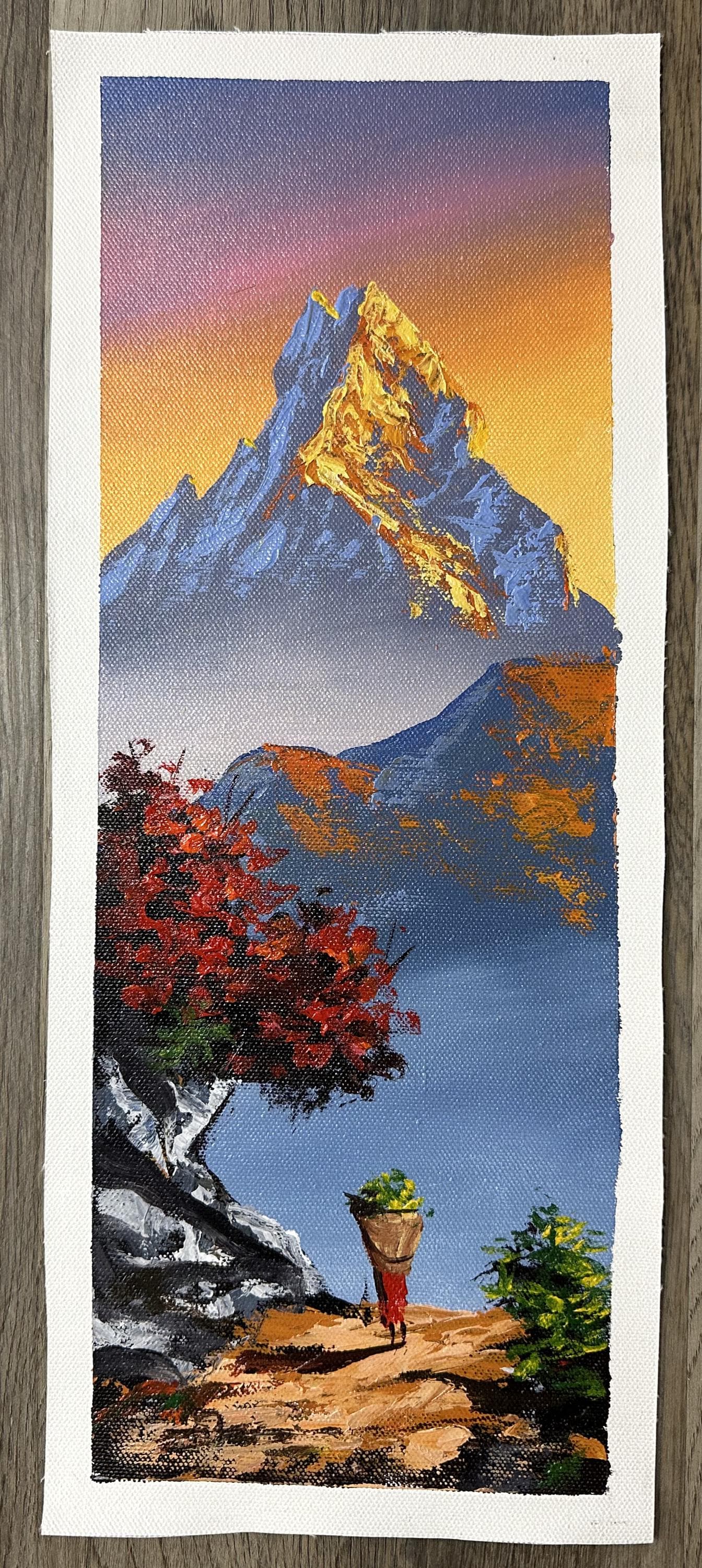 Machhapuchhre Glow – Himalayan Porter at Sunrise