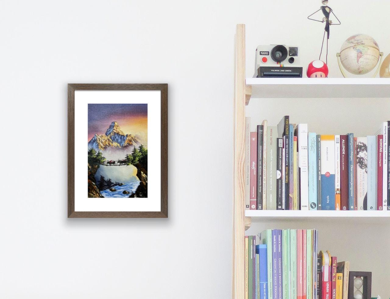 Golden Bridge Crossing – Machapuchare Himalayan Sunset Painting