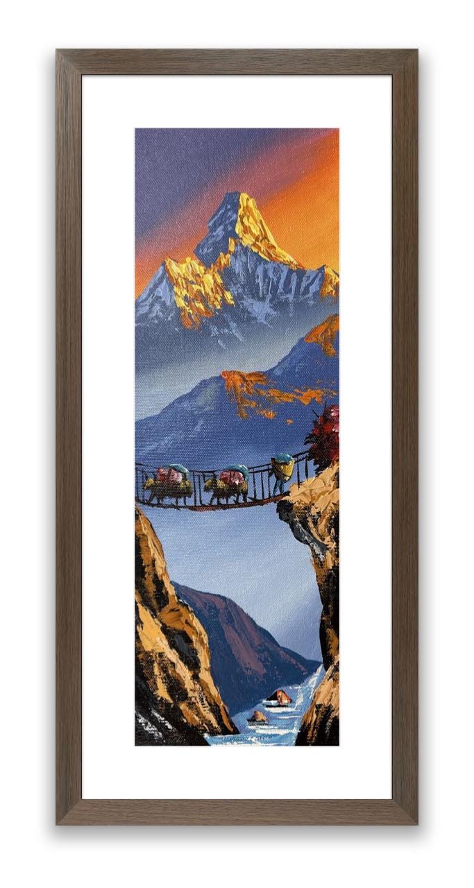 Machhapuchhre Sunrise – Yak Caravan on Suspension Bridge