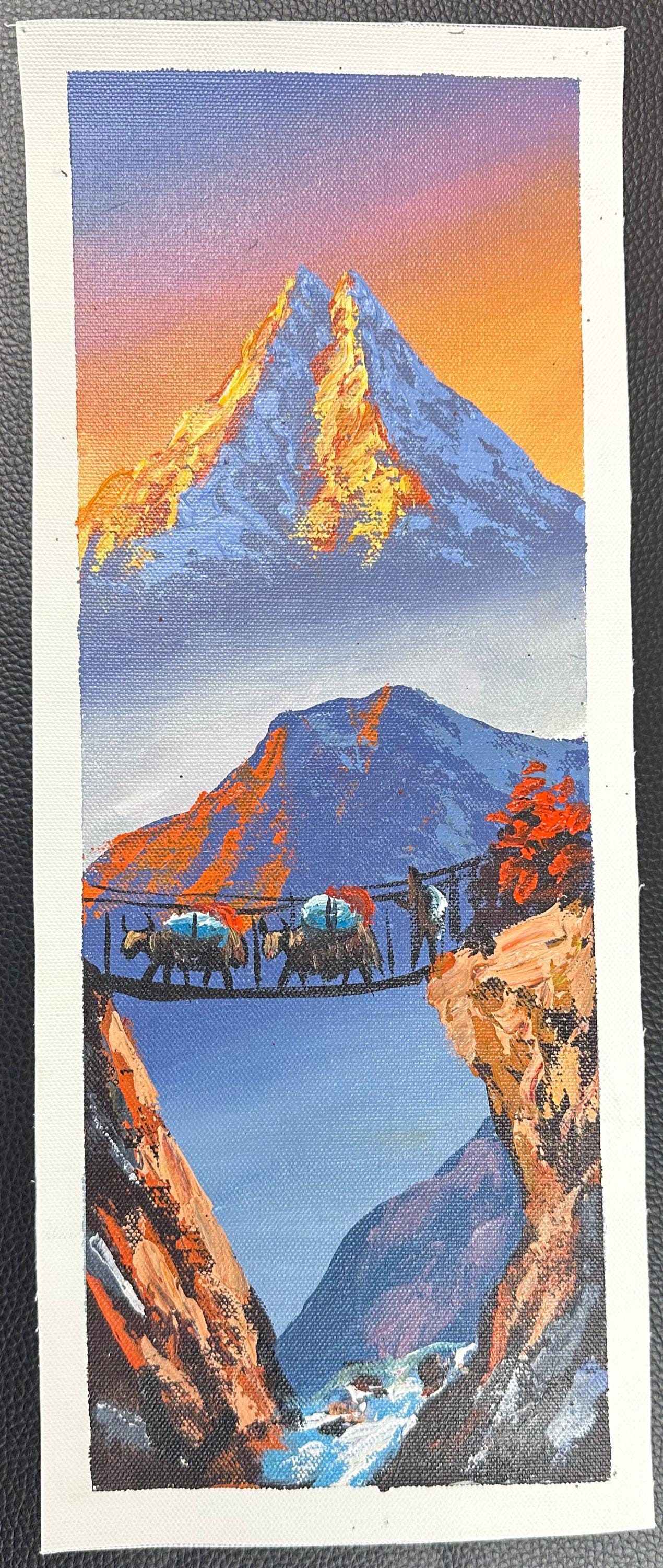 Himalayan Canvas Art: Everest Sunset