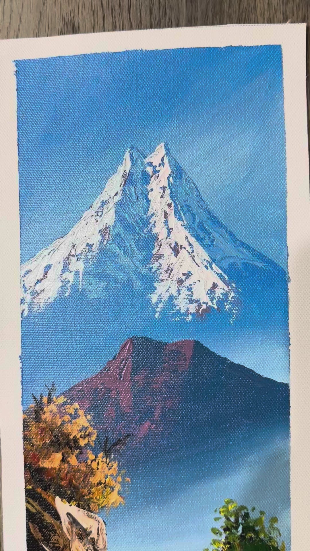 Golden Trail to Machhapuchhre – Himalayan Trekking Path Painting